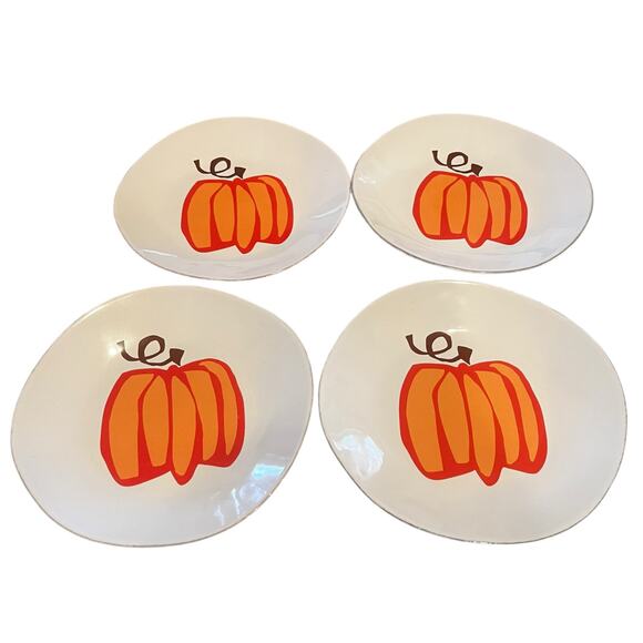 Copied - Crate and Barrel Plate Salad-Bread- Dessert Pumpkin Fall Halloween - Picture 2 of 4